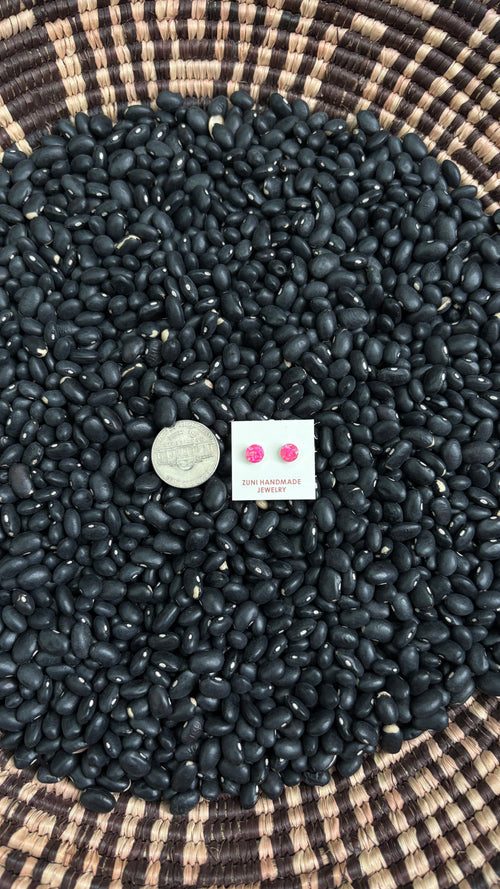6MM HOT PINK OPAL ZUNI STUDS
