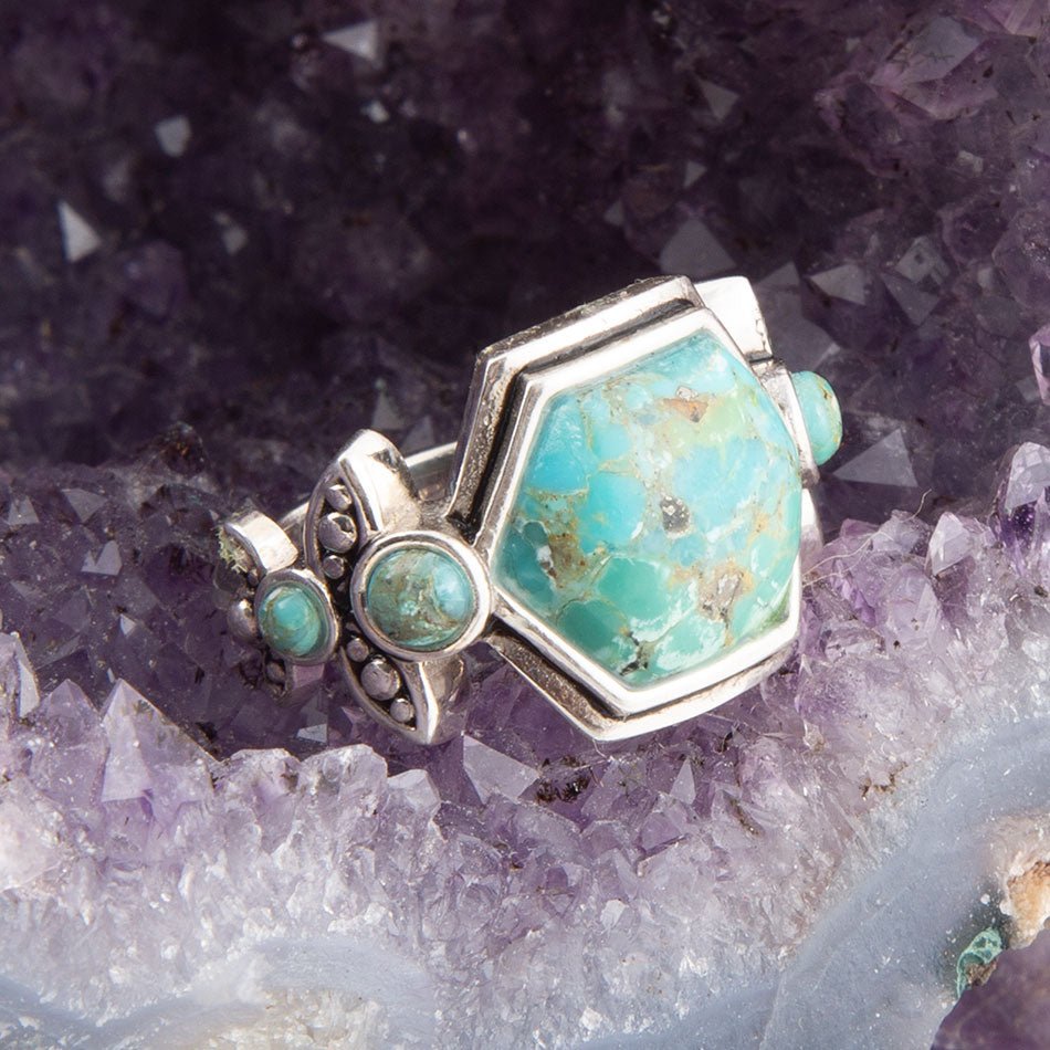 Emile Blue Turquoise and Sterling Silver Ring